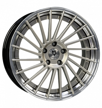 mbDESIGN, VR3.2, 9x21 ET35 5x112 75, Stern champagner glanz, Bett glanzschwarz poliert