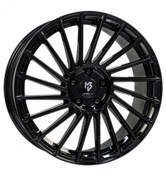 mbDESIGN, VR3, 7,5x18 ET45 5x112 75, schwarz glänzend lackiert