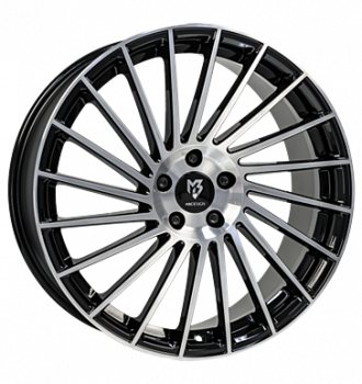 mbDESIGN, VR3, 7,5x18 ET45 5x112 75, schwarz glänzend lackiert, Front pol.