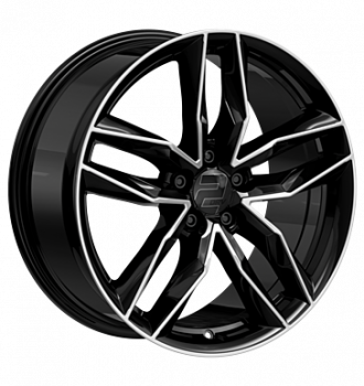 2DRV, WH40, 7,5x18 ET46 5x112 57,1, schwarz hochglanz poliert