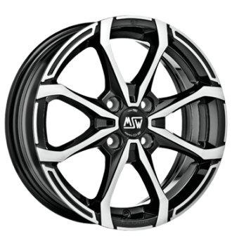 MSW, X4, 5,5x14 ET40 4x100 63,3, gloss black full polished
