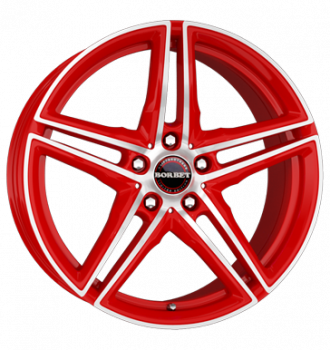 Borbet, XRT, 8,5x19 ET35 5x112 72,5, racetrack red polished