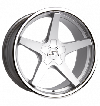 Schmidt Revolution, XS5, 9x19 ET33 5x112 66,5, highgloss silber mit Deckel