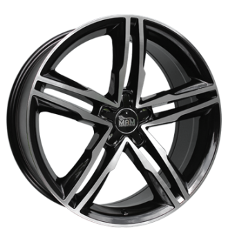 MAM, A1, 8x18 ET30 5x112 66,5, schwarz frontpoliert