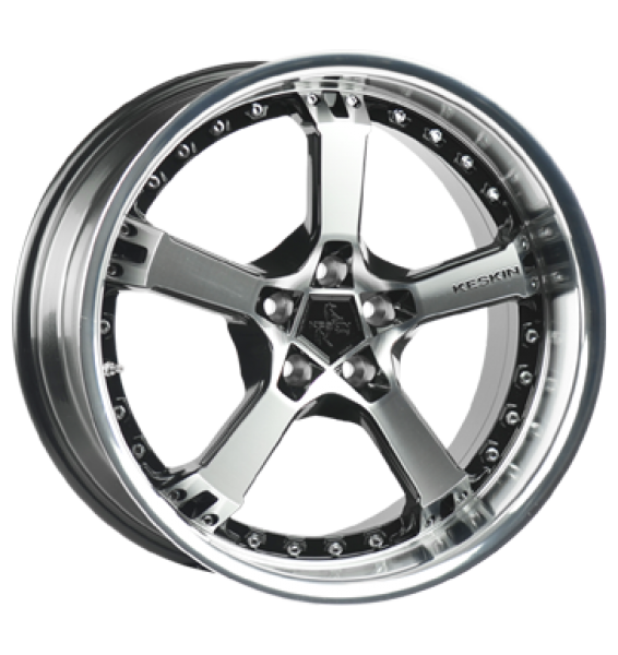 Keskin, KT10 Humerus, 8,5x19 ET20 5x120 76,9, mattschwarz frontpoliert