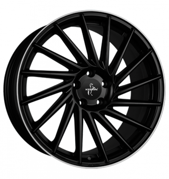 Keskin, KT17 Hurricane, 9,5x19 ET30 5x112 72,6, matt black lip polish