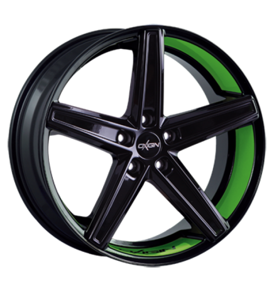 Oxigin, 18 Concave, 10,5x21 ET52 5x130 71,6, foil green Felgenbett