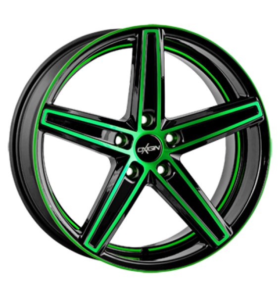 Oxigin, 18 Concave, 10,5x21 ET52 5x130 71,6, neon green polish