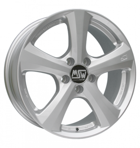 MSW, 19, 6,5x15 ET35 5x100 63,4, full silver