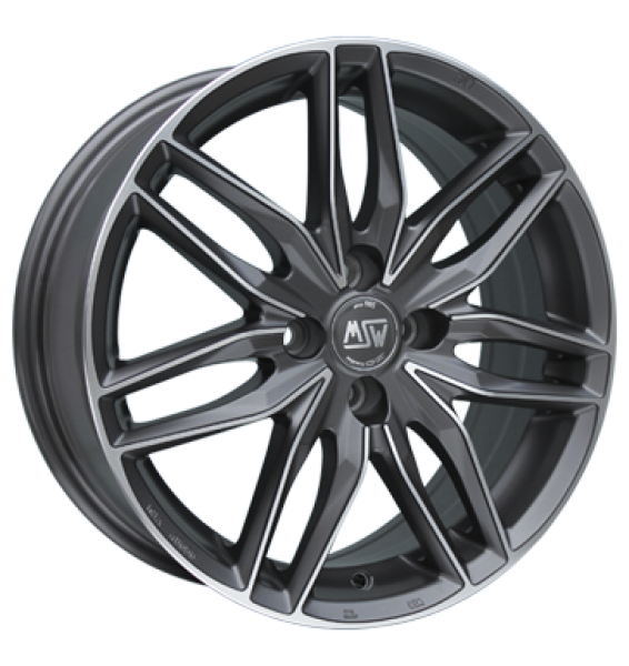 MSW, 24, 7x17 ET42 4x100 63,4, gun metal poliert