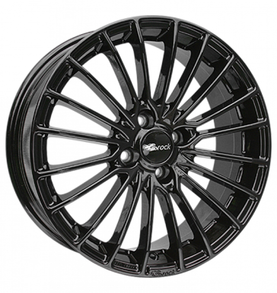 Brock, B24, 7x17 ET12 4x108 65,1, schwarz glanz