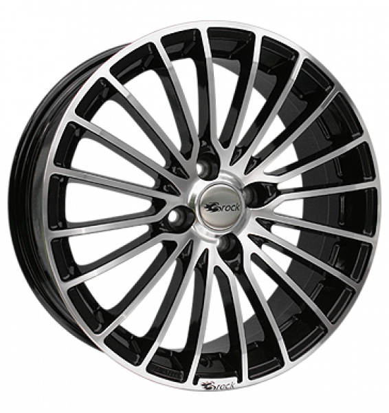 Brock, B24, 7x17 ET35 4x108 63,4, schwarz glanz vollpoliert