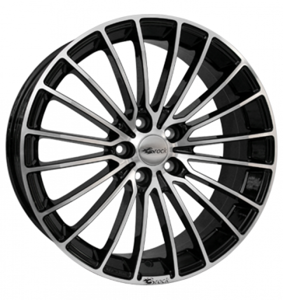 Brock, B24, 8x19 ET50 5x114,3 72,6, schwarz glanz vollpoliert