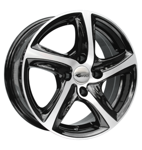 Brock, B25, 6,5x15 ET25 4x108 65,1, schwarz glanz vollpoliert