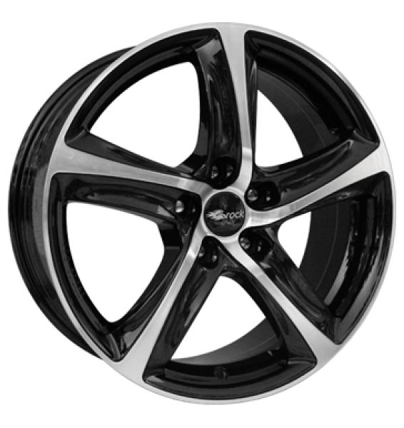 Brock, B25, 7x16 ET47 5x108 72,6, schwarz glanz vollpoliert