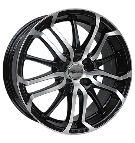 Brock, B26, 7,5x17 ET30 4x98 58,1, schwarz glanz vollpoliert