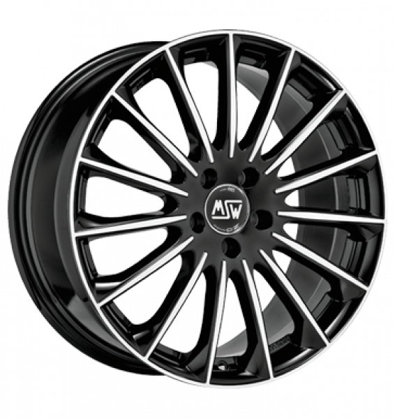 MSW, 30, 9,5x20 ET50 5x112 73,1, gloss black full polish