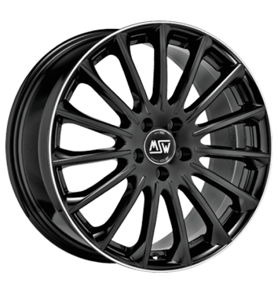 MSW, 30, 9,5x19 ET25 5x112 73,1, gloss black diamond lip