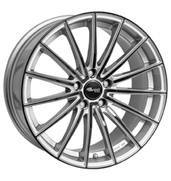 Brock, B36, 7,5x17 ET35 5x120 72,6, kristallsilber black