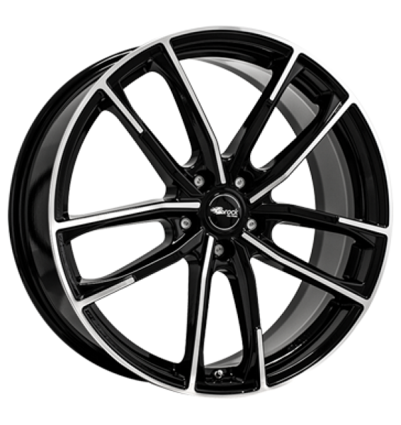 Brock, B38, 8x18 ET45 5x108 72,6, schwarz glanz vollpoliert