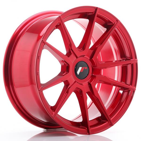 JR Wheels JR21 17x8 ET35 Blank Platinium Red