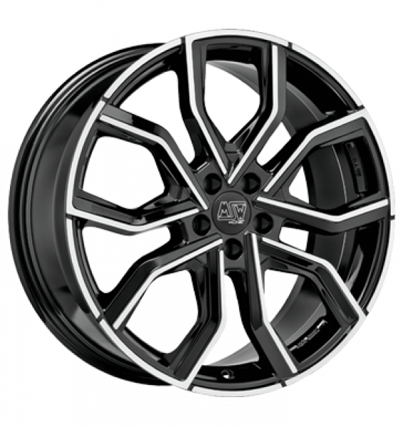 MSW, 41, 10x20 ET19 5x112 73,1, gloss black full polished