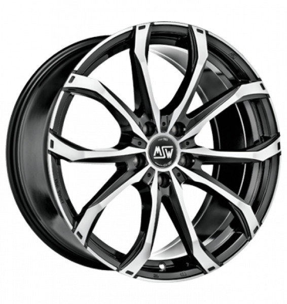 MSW, 48, 7,5x17 ET53 5x114,3 73,1, gloss black full polished