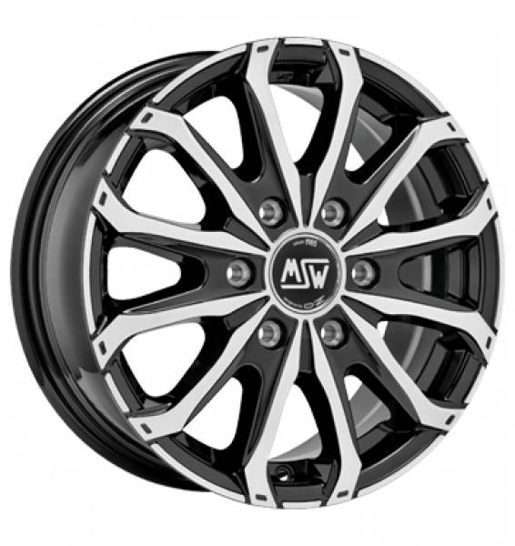 MSW, 48 Van 6L, 6,5x16 ET68 6x125 74,1, gloss black full polished