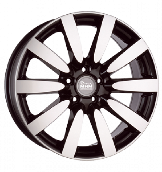 MAM, MAM 7 Nuvo, 8,5x19 ET30 5x112 72,6, schwarz frontpoliert