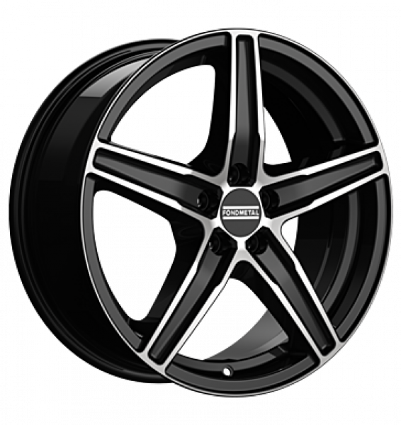 Fondmetal, 8100, 7x17 ET40 5x114,3 67,2, glossy black machined