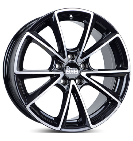 MAM, A5, 8x19 ET30 5x112 66,6, black front polished