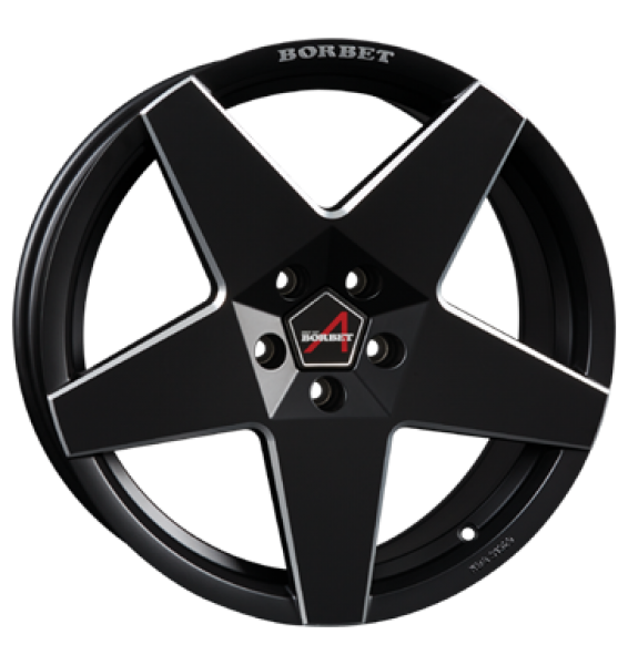 Borbet, A neu, 8,5x19 ET45 5x108 72,5, black matt