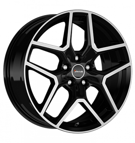 Avus, AC-519, 7x17 ET45 5x114,3 73,1, black polished