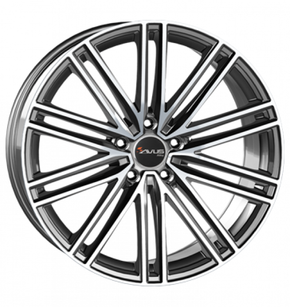 Avus, AC-M08, 10x20 ET19 5x112 66,6, anthracite polished