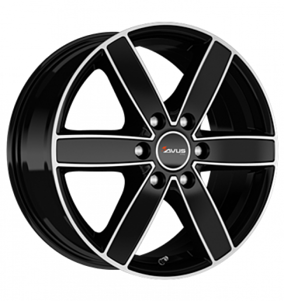 Avus, AC-V61, 7,5x17 ET38 6x139,7 67,1, black polished