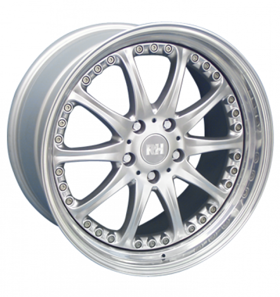 RH, AK Phönix, 9,5x19 ET48 5x120 74,1, silber Horn hochgl. pol.