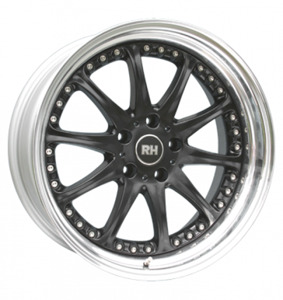 RH, AK Phönix, 9,5x19 ET48 5x120 74,1, schwarz Horn hochgl. pol.