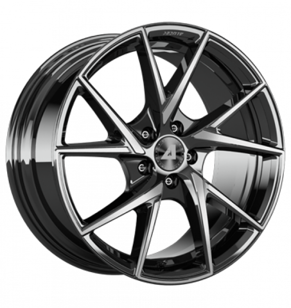 Alutec, ADX.01, 7,5x18 ET45 4x100 63,3, diamant schwarz frontpoliert