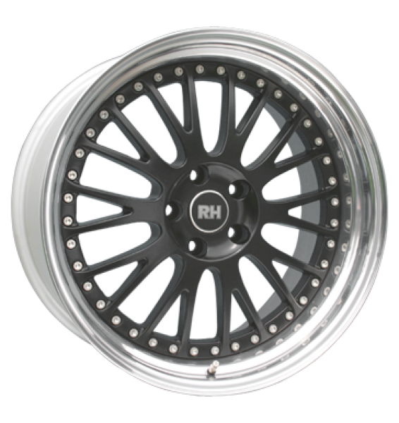 RH, AN Crossline, 8x19 ET36 5x112 158, schwarz Horn hochgl. pol.
