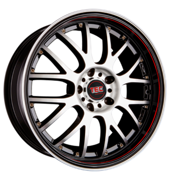 TEC Speedwheels, AR 1, 9,5x19 ET36 5x120 72,6, RS schwarzsilber frontpoliert