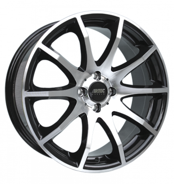 RH, AR2, 7,5x18 ET35 4x100 64,1, schwarz vollpoliert