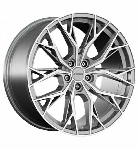 Arceo, Roma, 7,5x17 ET35 5x100 67,1, silver diamond