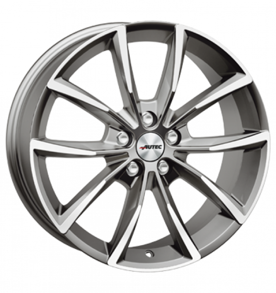 Autec, Astana, 7x17 ET42 5x108 65,1, titansilber poliert