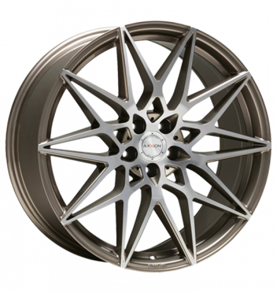 Axxion, AX9, 8,5x19 ET45 5x114,3 72,6, platin grau hochglanzpoliert