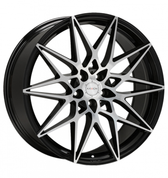 Axxion, AX9, 8,5x19 ET45 5x114,3 72,6, schwarz hochglanzpoliert