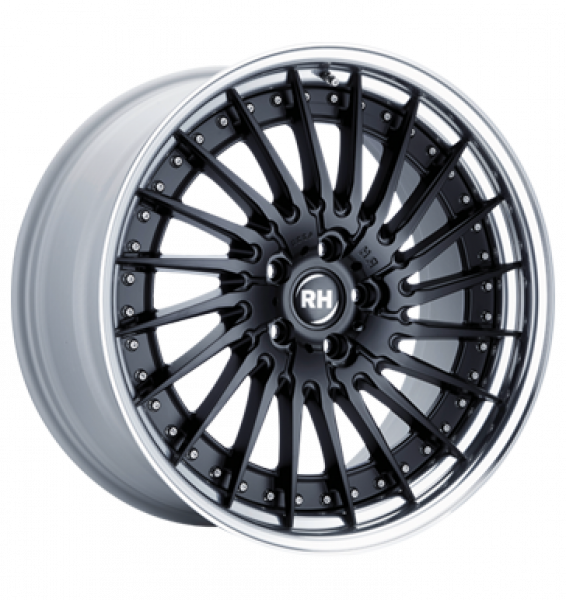 RH, AZ 20, 8,5x20 ET50 5x112 158, schwarz Horn hochgl. pol.