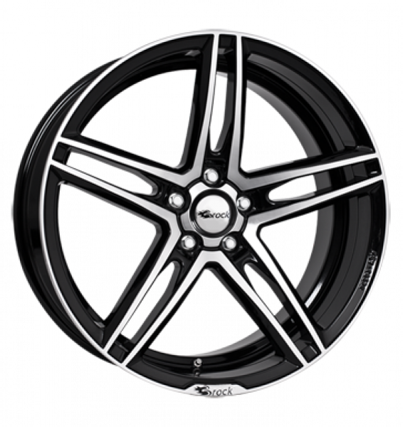 Brock, B33, 8,5x18 ET45 5x114,3 72,6, schwarz glanz vollpoliert