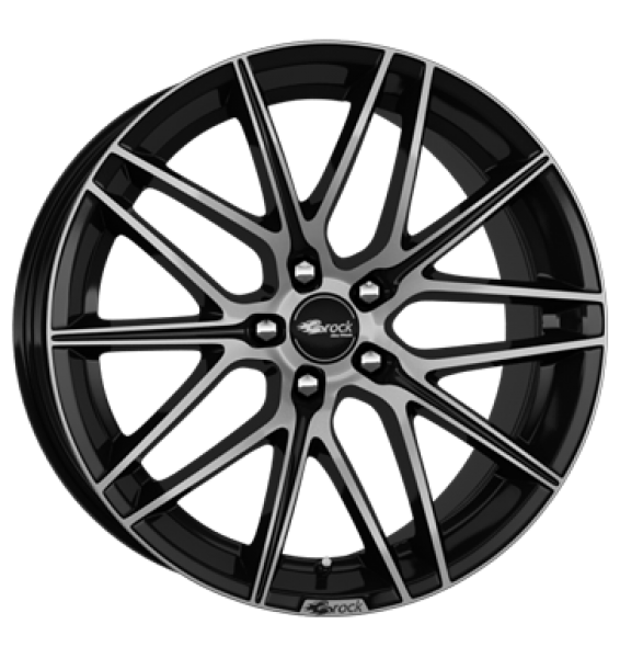 Brock, B34, 8x18 ET30 5x112 66,6, schwarz glanz vollpoliert