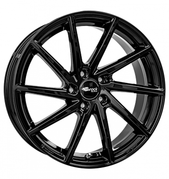 Brock, B37, 8x18 ET45 5x112 66,6, schwarz glanz
