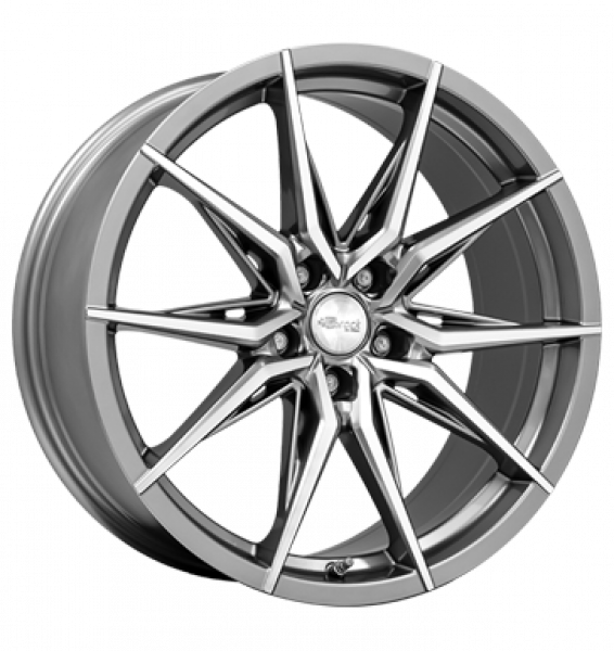 Brock, B42, 8,5x19 ET47 5x112 66,6, ferric grey poliert